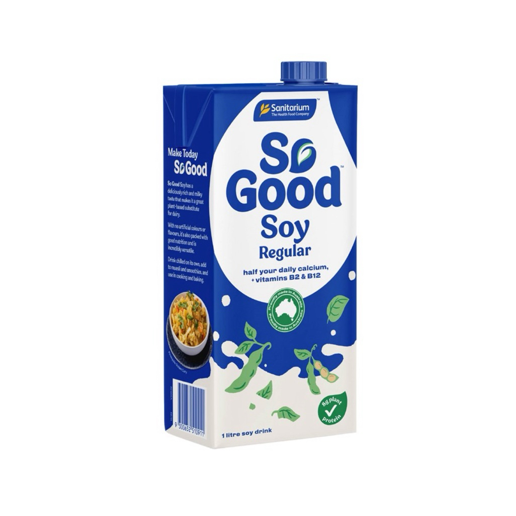 [ด่วน]So Good Sanitarium Regular Soy Milk/Soy Milk Lite/Vanilla Soy 1Lt โซกู๊ดนมถั่วเหลืองหวานน้อย น