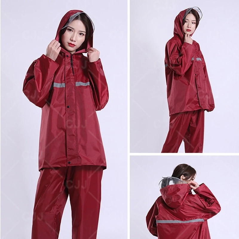 ชุดกันฝนผู้ใหญ่ครบเซ็ต เสื้อ+กางเกง มีแถบสะท้อนแสง thumbnail 9