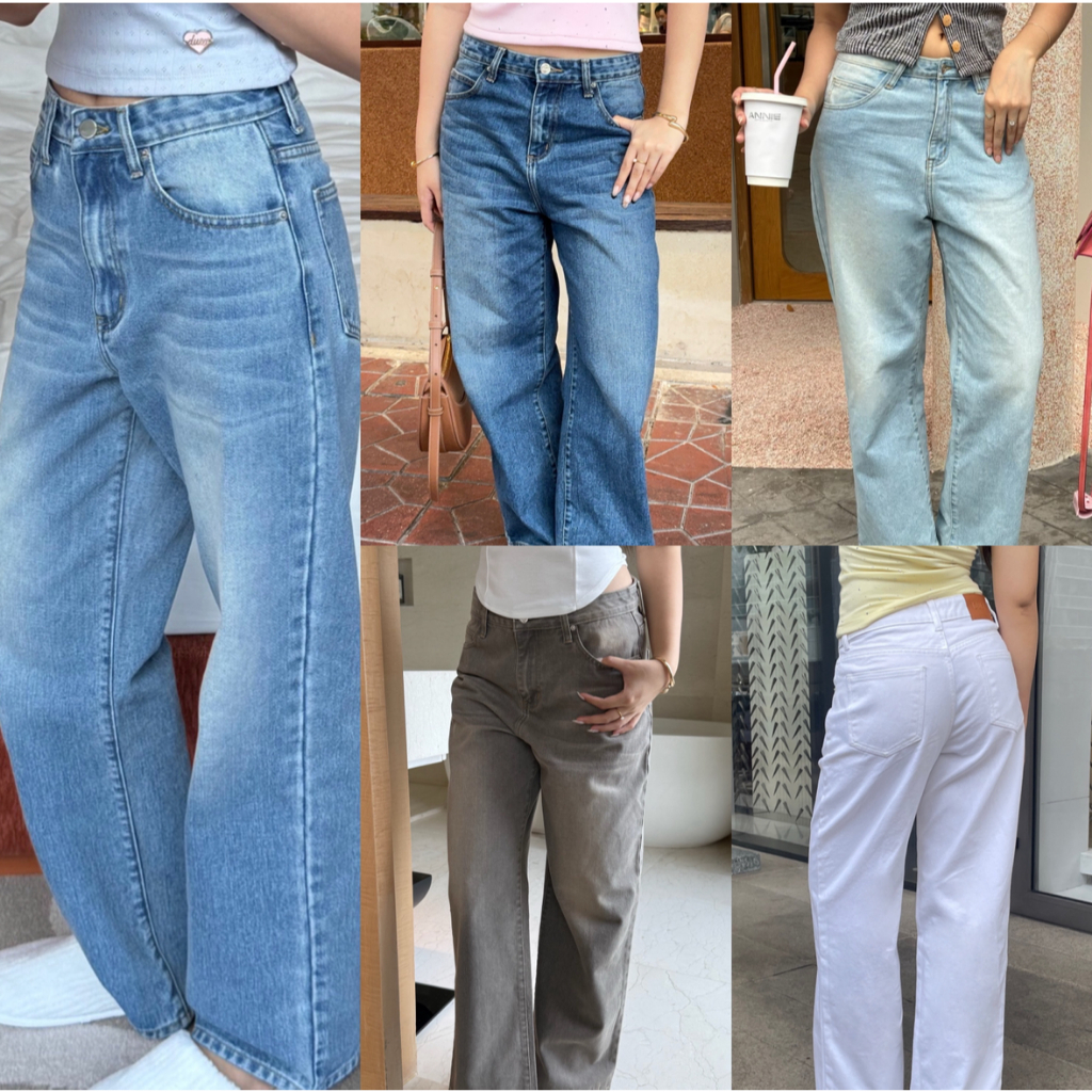 betty baggy jeans (XS-3XL) by Duex Studio กางเกงยีนส์ทรงbaggyเอวต่ำ สีเฟดกำลังดี