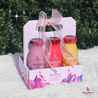 (6 ขวด) BoostBerry wellness gift box น้ำมัลเบอร์รี่ น้ำทับทิ…