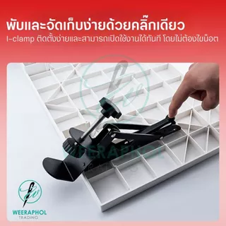PL แผ่นเสริมหน้าโต๊ะจักร เพิ่มพื้นที่ใช้สอย รับน้ำหนักได้ถึง 10 Kg พับเก็บได้ ติดตั้งง่ายไม่ต้องไขน็อต