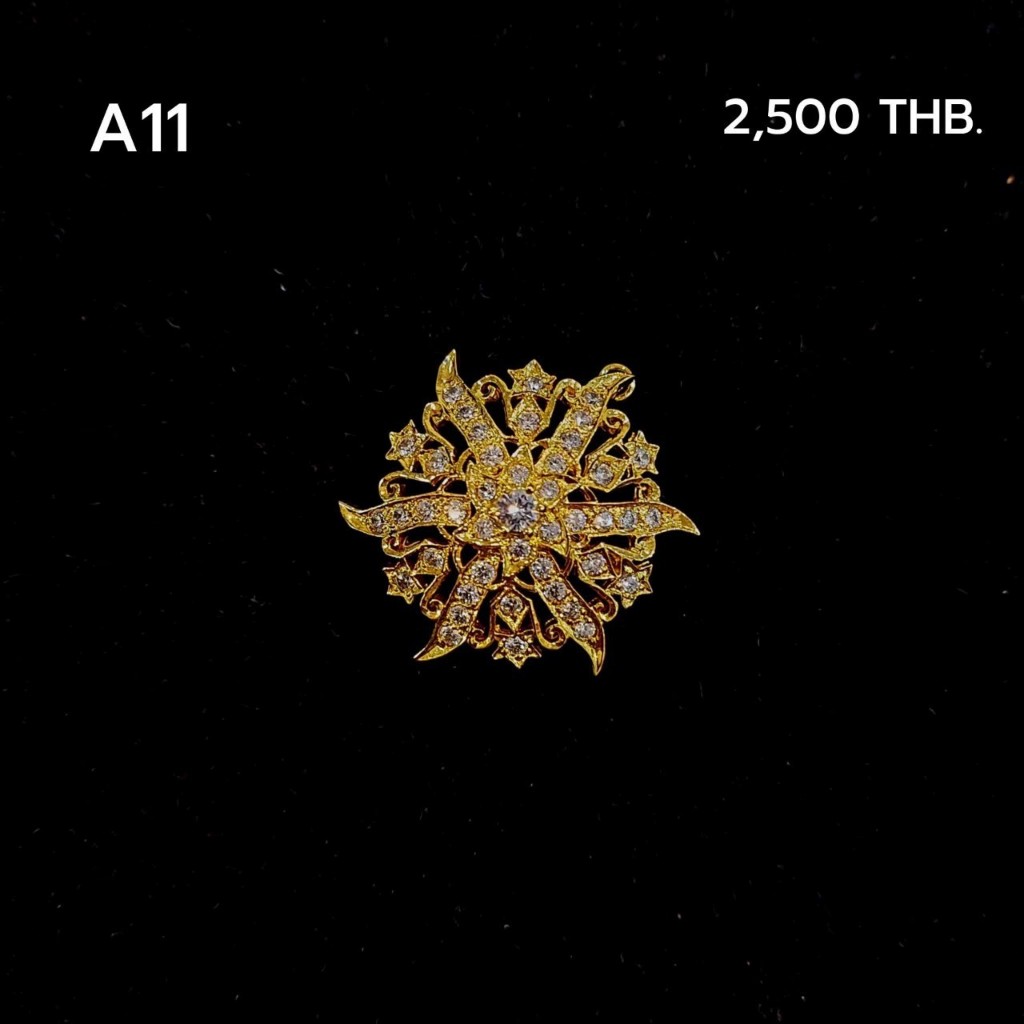 เข็มกลัดปิ่นตั้ง เครื่องประดับเพอรานากัน(Peranakan) สำหรับสวมใส่ร่วมกับชุดบาบ๋า ย่าหยา