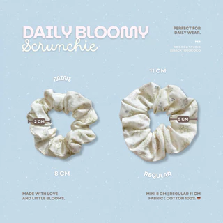rococo studio | Daily Bloomy Scrunchie ยางรัดผม ลายดอกไม้ floral ꔛ⋆⁺