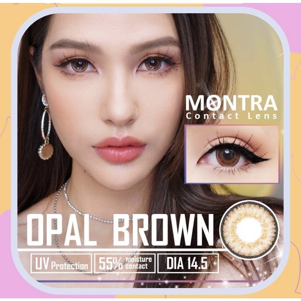 🔥คอนแทคเลนส์✨ขนาดบิ๊กอาย / กลาง ✨Opal  (Montra)✨