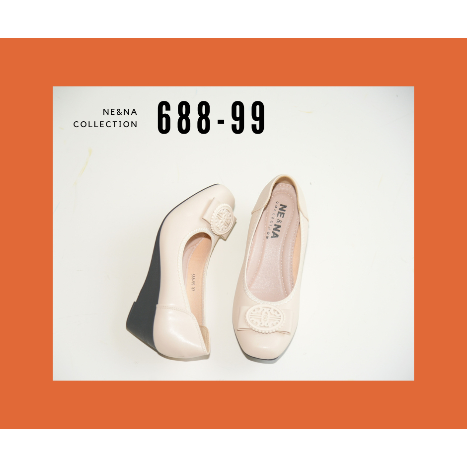 รองเท้าเเฟชั่นผู้หญิงเเบบคัชชูส้นสูงปานกลาง No. 688-99 NE&NA Collection Shoes