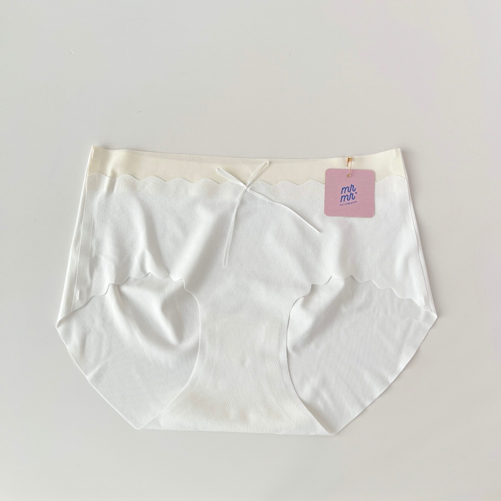 𝐒𝐖𝐄𝐄𝐓𝐈𝐄 𝐖𝐀𝐕𝐘 (panty.) - medium waist pastel wavy  panty. ไร้ขอบ ขอบหยัก ตกแต่งโบว์ maryxmary - รูปที่ 3