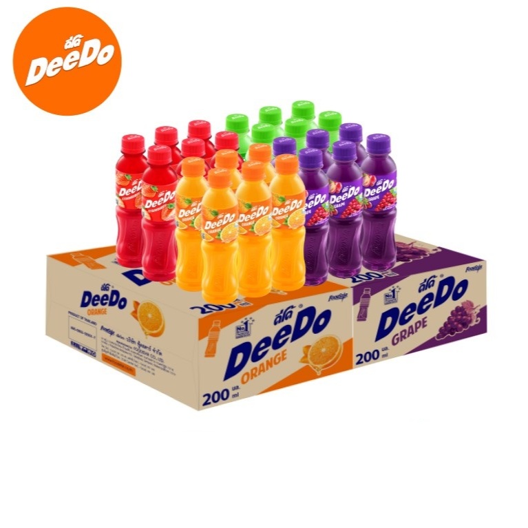 Deedo น้ำผลไม้ 20% 200 ml. (แพ็ค 6 ขวด)