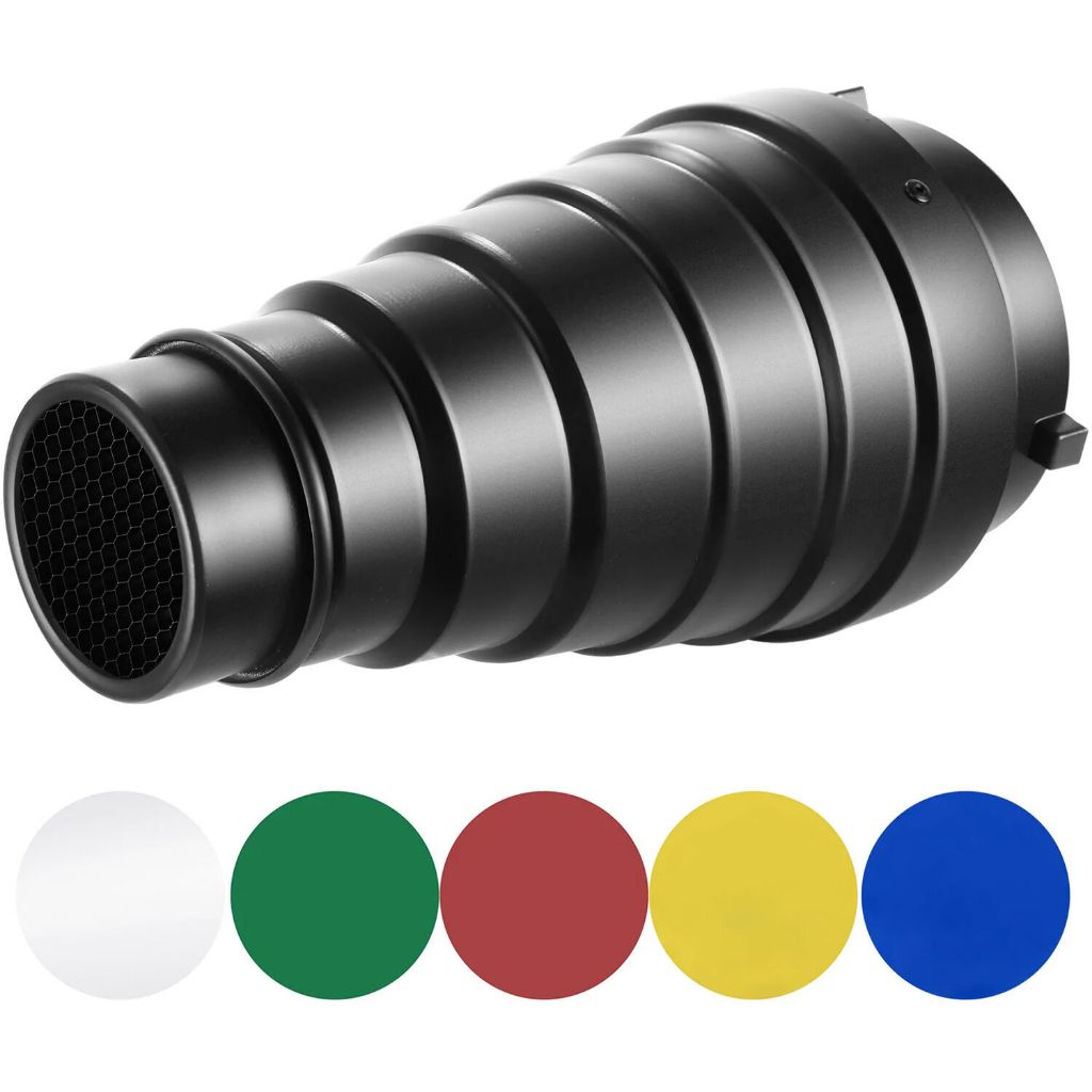 GODOX Snoot SN-01 Bowens Mount อุปกรณ์เสริมไฟแฟลชสตูดิโอ เม้าท์ โบเว้น สนูท พร้อมเจลสี รังผึ้ง