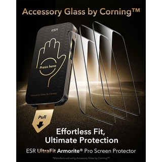 ESR ฟิล์มกระจกสำหรับ iPhone 17 / 16 Pro / 17 Pro / 17 Pro max รุ่น UltraFit Armorite® Pro Screen Protector