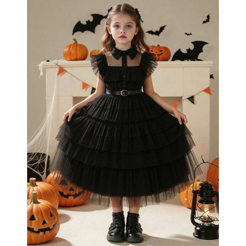 ชุดฮาโลวีน Wednesday น่ารักมากคะ