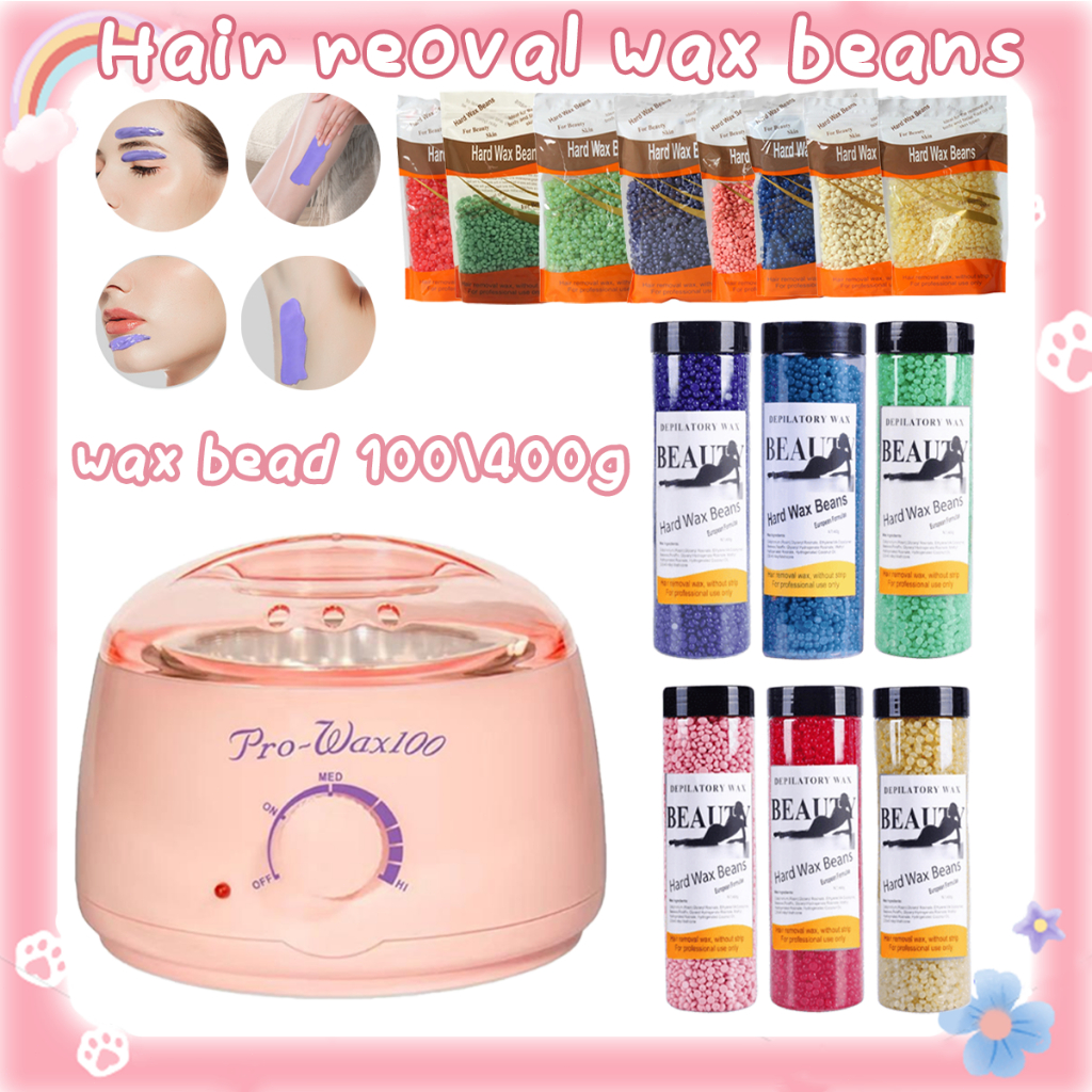 ชุดแว็กซ์ขน Pro Wax100 พร้อมเม็ดแว็กซ์และไม้พาย - แว็กซ์ร้อนใช้งานง่าย ถอนขนลึกถึงราก ผิวเนียนนาน