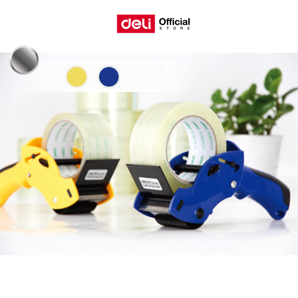 ที่ตัดเทปปิดกล่อง Deli ใช้งานสะดวก เหมาะแพ็คสินค้า กล่องน้ำตาล ลัง ปิดแน่น ทนทาน Tape Dispenser