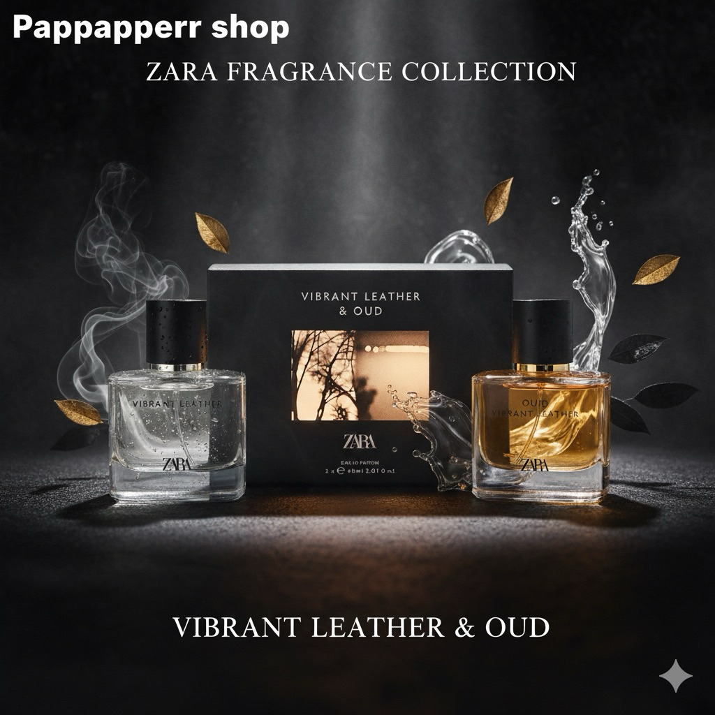 น้ำหอมพ่อครูภรัณ แพ็คคู่ Zara กลิ่น VIBRANT LEATHER + OUD VIBRANT LEATHER EDP 2 X 60 ml