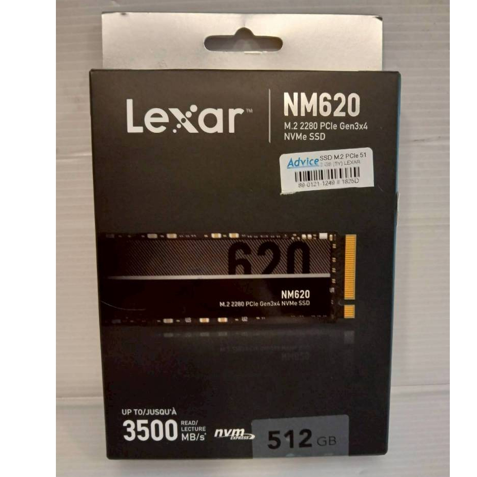 (เอสเอสดี)SSD  LEXAR NM620  512 GB - PCIe 3x4 NVMe M.2 2280 (LNM620X512G-RNNNG)
