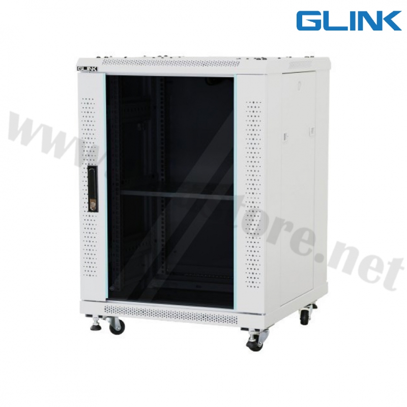 ตู้ Rack 15U ลึก 60CM หนา 5MM สีขาว GLINK รุ่น GC15U(60CM)