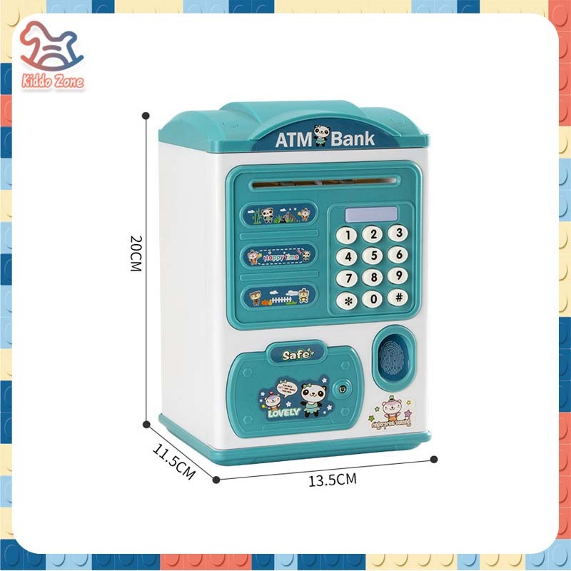 กระปุกออมสินไฟฟ้า ตู้เอทีเอ็มเด็ก สามารถตั้งรหัสผ่านได้ กระป๋องเก็บเงิน กระปุกออมสินตู้เซฟ มีดนตรีมีรหัส - รูปที่ 3