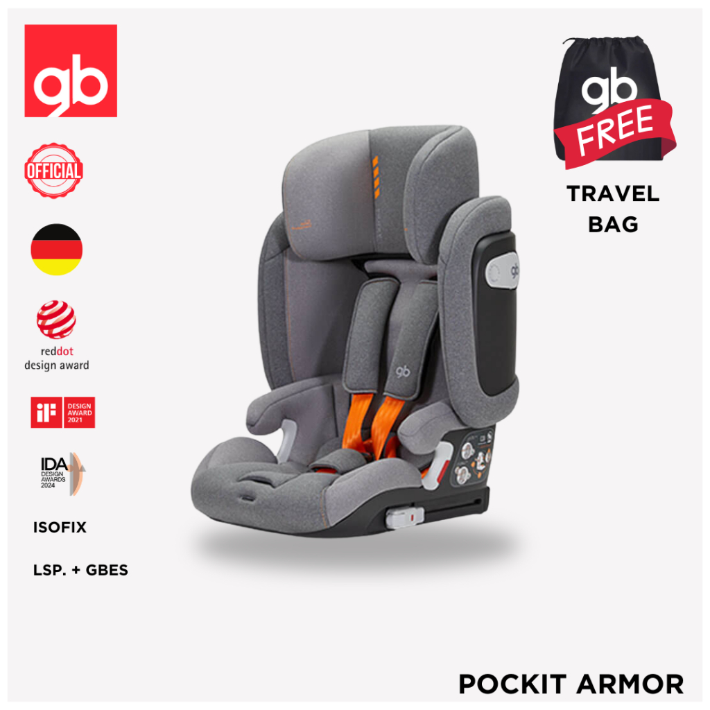 gb คาร์ซีทพกพาพับเก็บได้ รุ่น Pockit Armor
