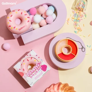 [สูตรฉ่ำวาว] Godmami ลิปแอนด์บลัช โดนัท 3 สี สูตรแก้มปากวาว สารบำรุงx2 เนื้อแยม 3 in 1 โดนัทสึ ทรีโอลิปแยม พร้อมบำรุงปาก