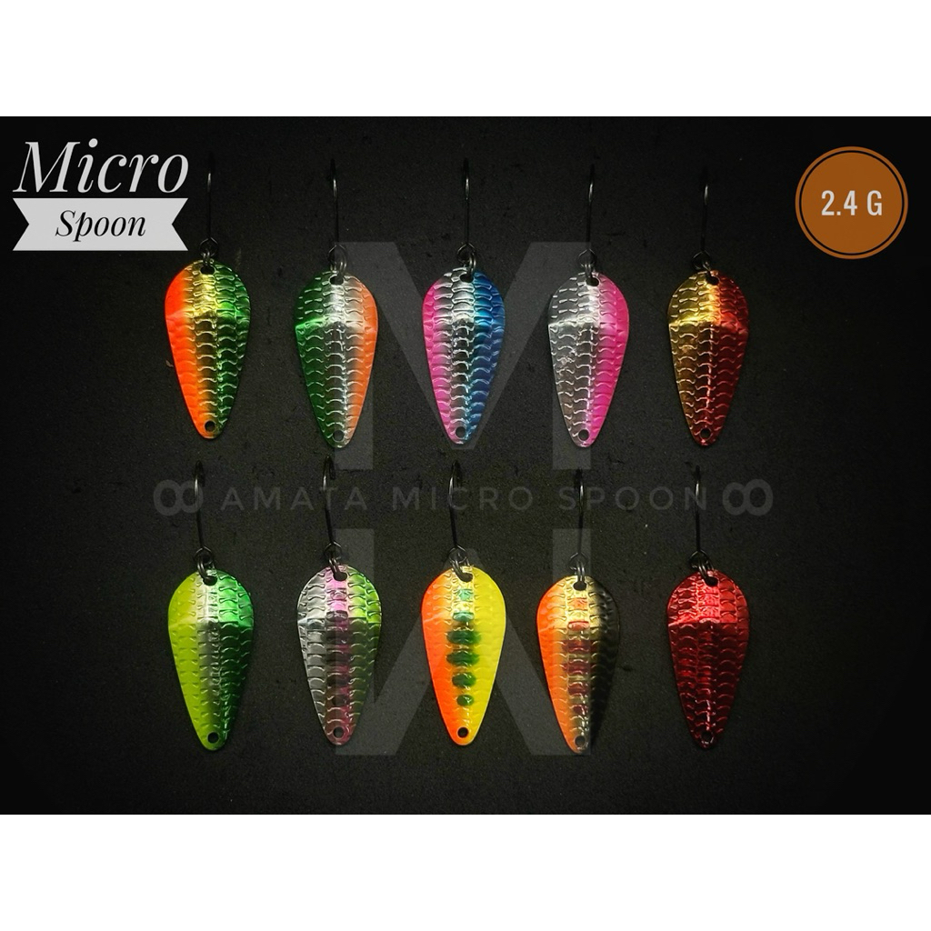 “เหยื่อปลอม” ไมโครสปูน ขนาด 2.4 กรัม : Micro Spoon 2.4 g :