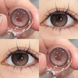 Midroo เลนส์หวานๆ คอนแทคเลนส์สีกรองแสงคอนเทค Pudding Grey/Pink ค่าสายตาปกติ Contact Lens 14.2mm