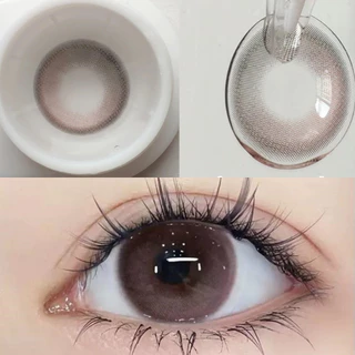 Midroo เลนส์หวานๆ คอนแทคเลนส์สีกรองแสงคอนเทค Pudding Grey/Pink ค่าสายตาปกติ Contact Lens 14.2mm