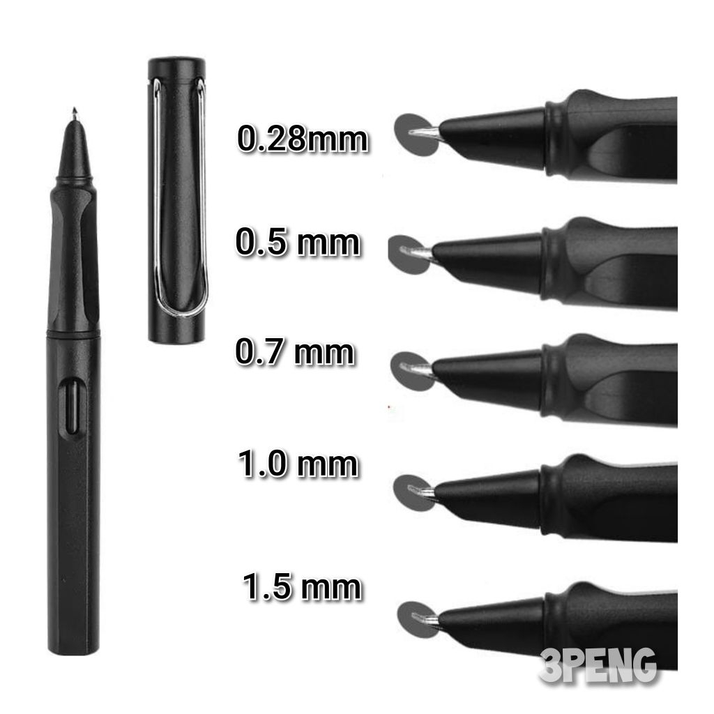 ปากกาคอแร้ง หมึกซึม หัวเขียน ขนาด 0.28/0.38/0.5/0.7/1.0/1.5 mm
