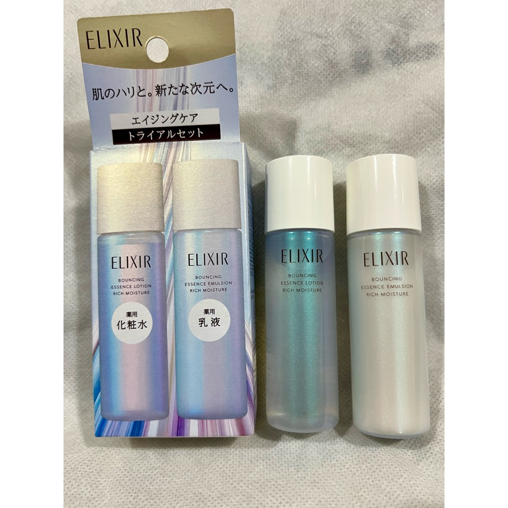 ELIXIR Bouncing Essence Lotion & Emulsion Rich Moisture 30ml. (เปิดใช้แล้ว 1 ครั้งค่ะ)