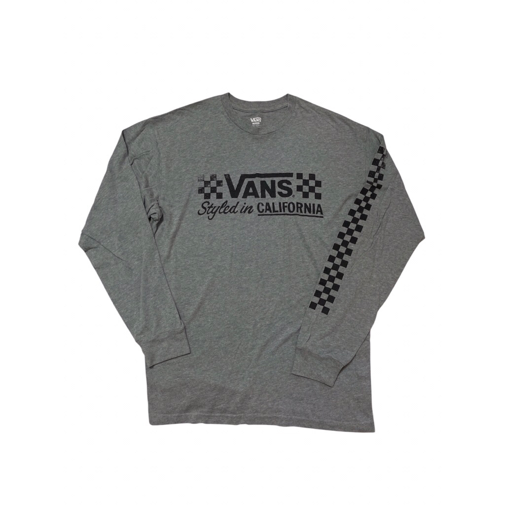 เสื้อยืดแขนยาวผู้ชายสีเทา VANS