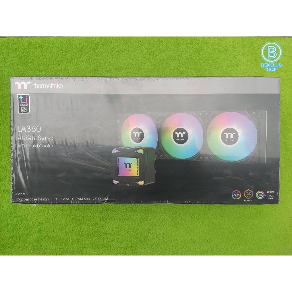 Liquid Cooling (ชุดน้ำปิด) THERMALTAKE LA360 BLACK ARGB ใส่ AM4 AM5 ประกันศูนย์Advice 07/2028 มือสอง