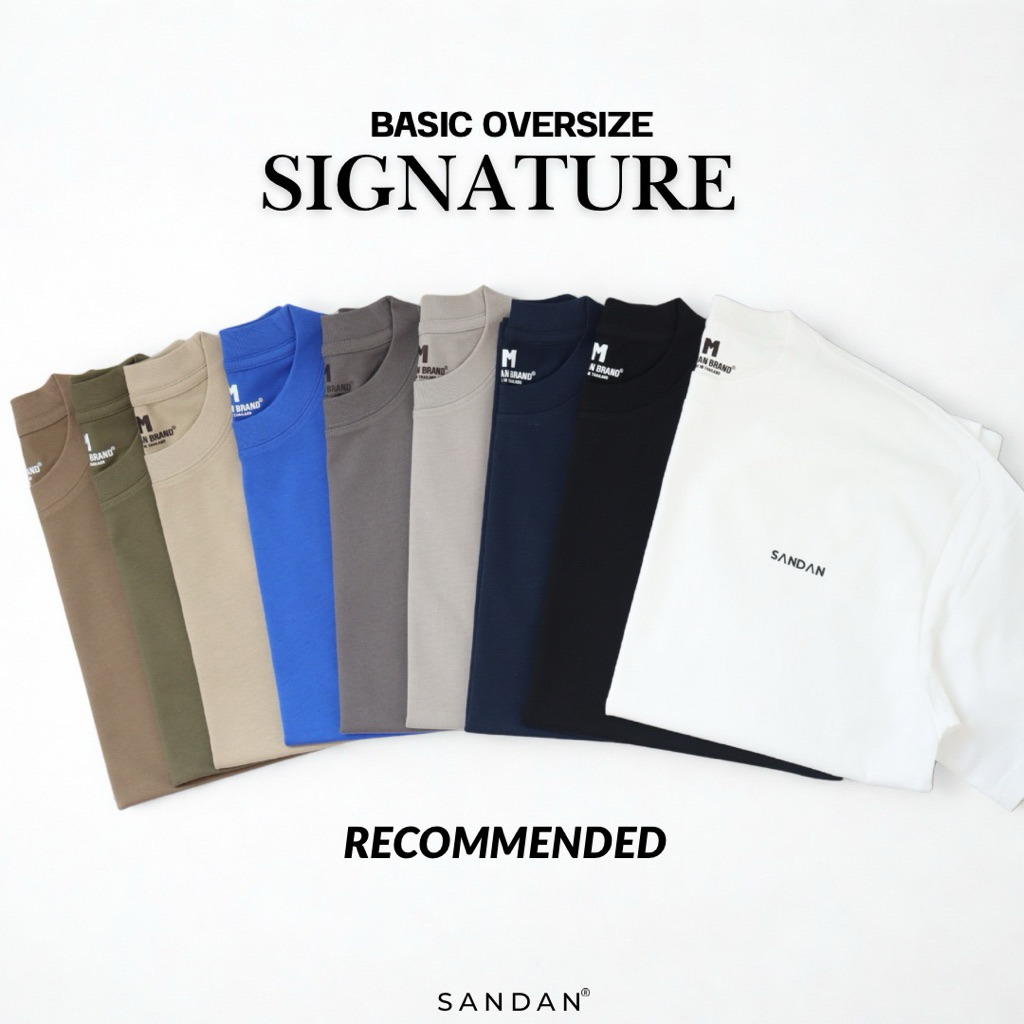 [SANDAN] Signature ONE 250G Oversize Tee - Cotton 32s (Unisex)