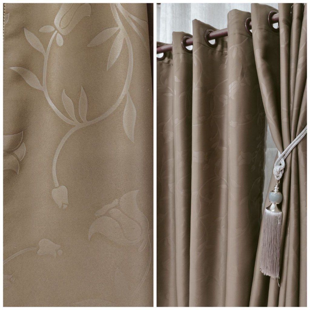 แนะนำ ผ้าม่าน ผ้าม่านหน้าต่างกันแสง ผ้าม่านประตู สำเร็จรูป เกรดA กันแสงยูวี 90%-98% ลายใบไม้ใหญ่ ราคาพิเศษ มีเก็บเงินปลายทาง