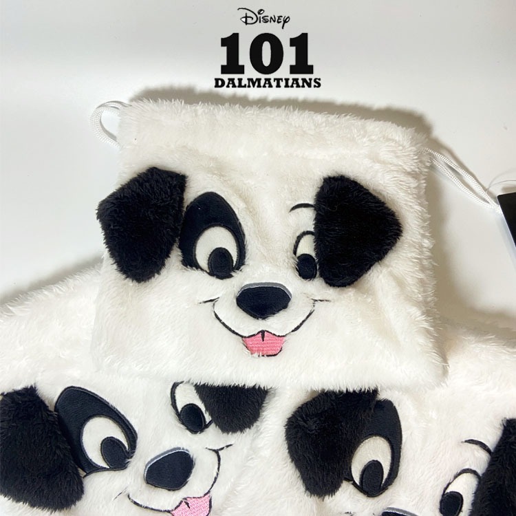 พร้อมส่ง 🇯🇵 กระเป๋าหูรูด ขนนุ่ม Disney 101 Dalmatians ดิสนีย์ ลิขสิทธิ์แท้ นำเข้าจากญี่ปุ่น | Disney Drawstring Bag