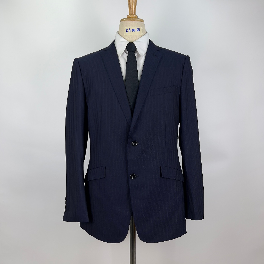 เสื้อสูท SUIT SELECT A7 สีกรม ลายริ้ว อก 42 นิ้ว (R.1/05)