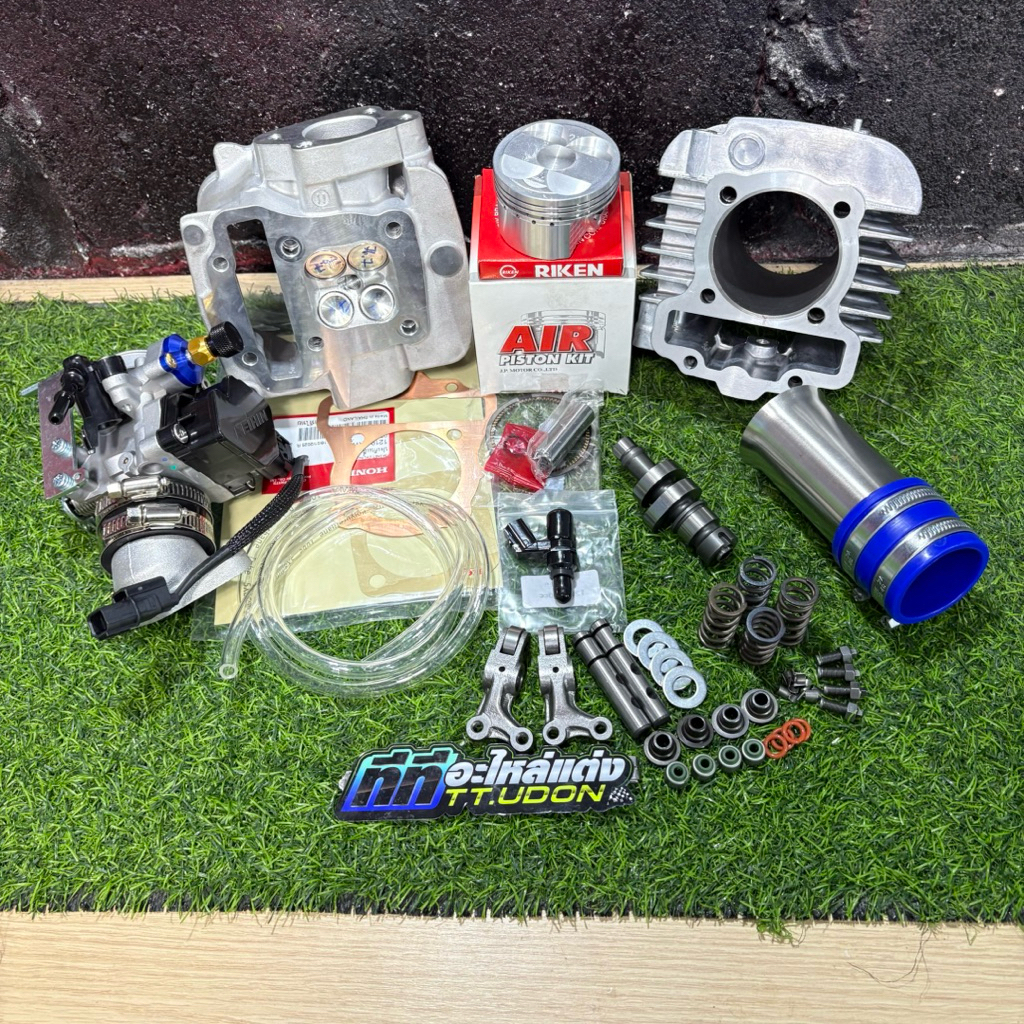 ฝาสูบ4วาล์ว เวฟ110i ลูกสูบAIA มีขนาด53,54,56,57,58,59 มิล