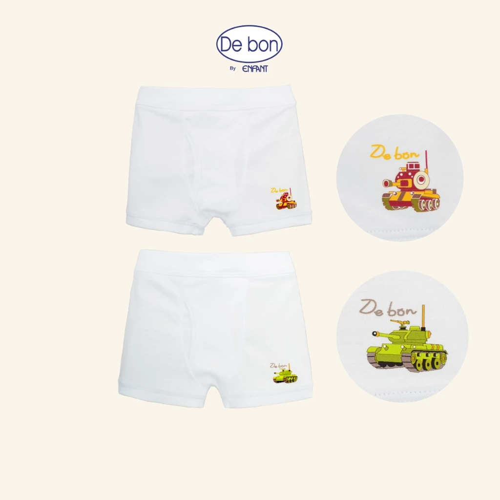 de bon by Enfant กางเกงบ็อกเซอร์เด็กชายเปิดเป้า แพ็ค 2 ตัว EV3R60+EV3R61
