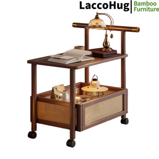 รถเข็นรับประทานอาหาร รถเข็นอเนกป รถเข็นไม้ไผ่ ชั้นวางของ ชั้…