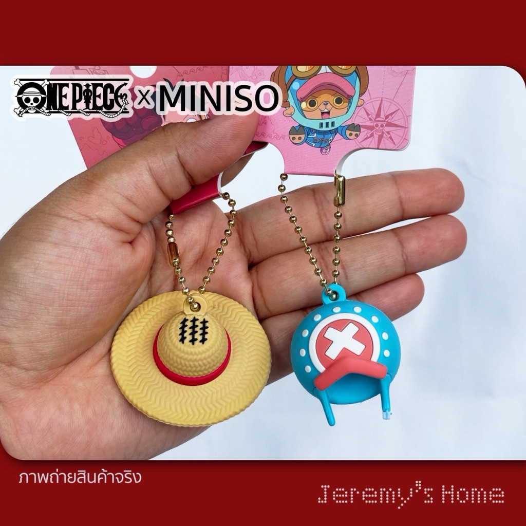 พวงกุญแจหมวกฟางลูฟี่ & หมวกช้อปเปอร์ MINISO X ONE PIECE Luffy&Chpper Hat Keychain