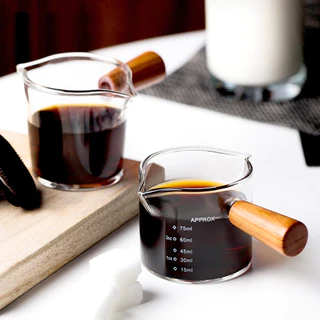 แก้วตวงกาแฟ ถ้วยตวงกาแฟพร้อมสเกล Espresso Measuring Cup ปากแก้วออกแบบให้เทง่าย ลดการหกเลอะขณะริน Simple_office