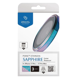 iMos ฟิล์มกระจกเลนส์กล้อง Sapphire สำหรับ iPhone 17/Air/Pro/Pro Max กันรอย คมชัด