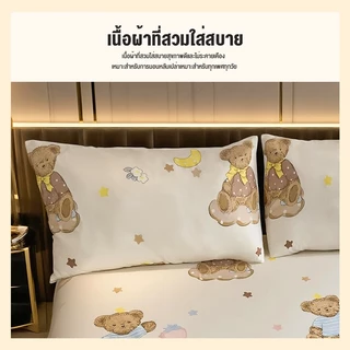 ชุดเครื่องนอนลายการ์ตูน/ซักผ้าทำจากผ้าคอตตอนเนื้อนุ่มสวมใส่สบาย