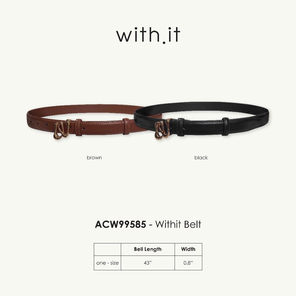 ป้ายยา! เข็มขัด Withit W Logo สุดเก๋ ไอเทมที่ต้องมีติดตู้ให้ลุคปังทุกวัน