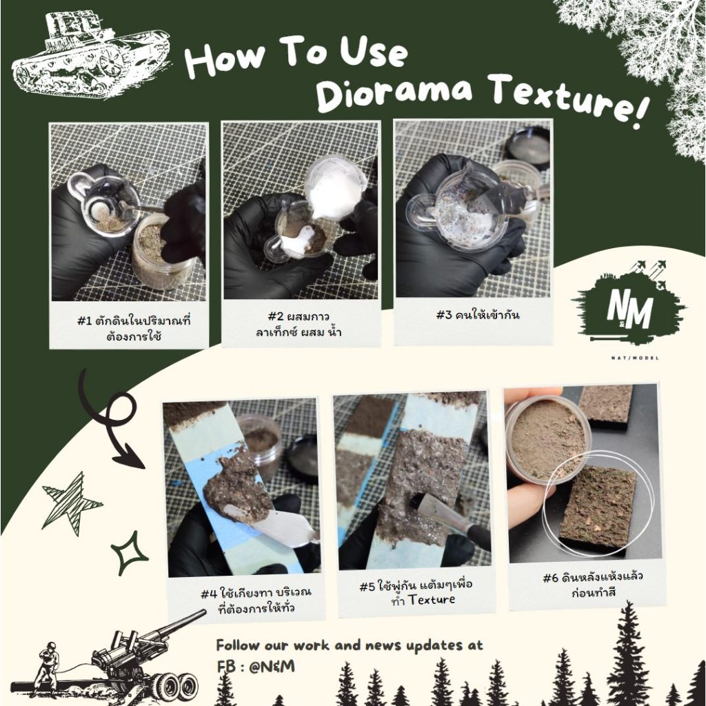 N&M Diorama - Diorama Texture (พื้นผิวไดโอรามา) วัสดุตกแต่งฉากไดโอราม่า - รูปที่ 3