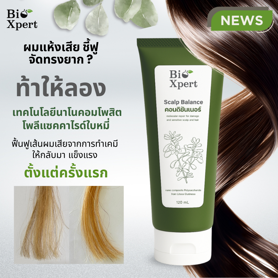 ทรีตเมนต์เชื่อมแกนผม นวัตกรรมจากใบหมี่ ฟื้นฟูผมเสียตั้งแต่ครั้งแรก Scalp balance treatment