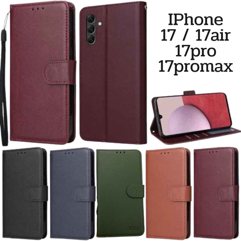 เคส โทรศัพท์ หนัง มีที่ล็อค สำหรับรุ่น ไอโฟน 17 / 17air / 17pro / 17promax พร้อมส่ง ทุกรุ่น ในไทย
