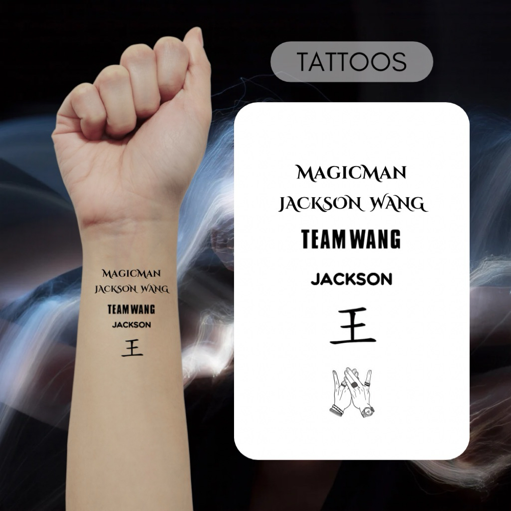 Jackson Wang tattoos (แทททูแจ๊คสันหวัง)