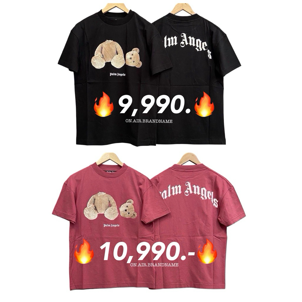 New palm angels เสื้อยืด ลายน้องหมีสุดฮิต ของแท้ 100%