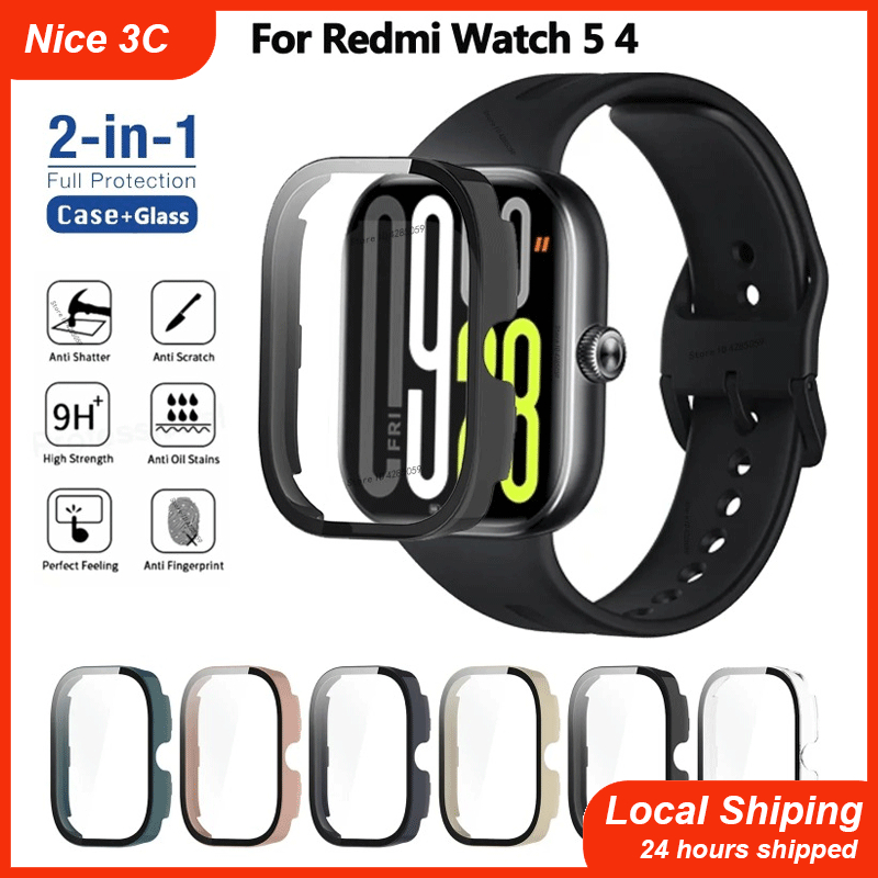เคสกระจกนิรภัยสำหรับ Redmi Watch 5 / redmi Watch 4 ฟิล์มกันรอยหน้าจอสมาร์ทวอทช์