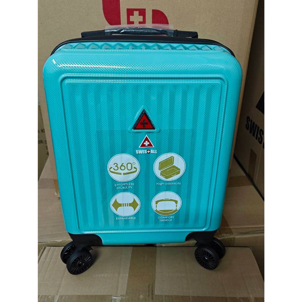 B2B-SHOP🔥 กระเป๋าเดินทาง 16 นิ้ว Swiss Saint  ระบบ 4 ล้อหมุนรอบ 360° Polycarbonate รุ่น KS999