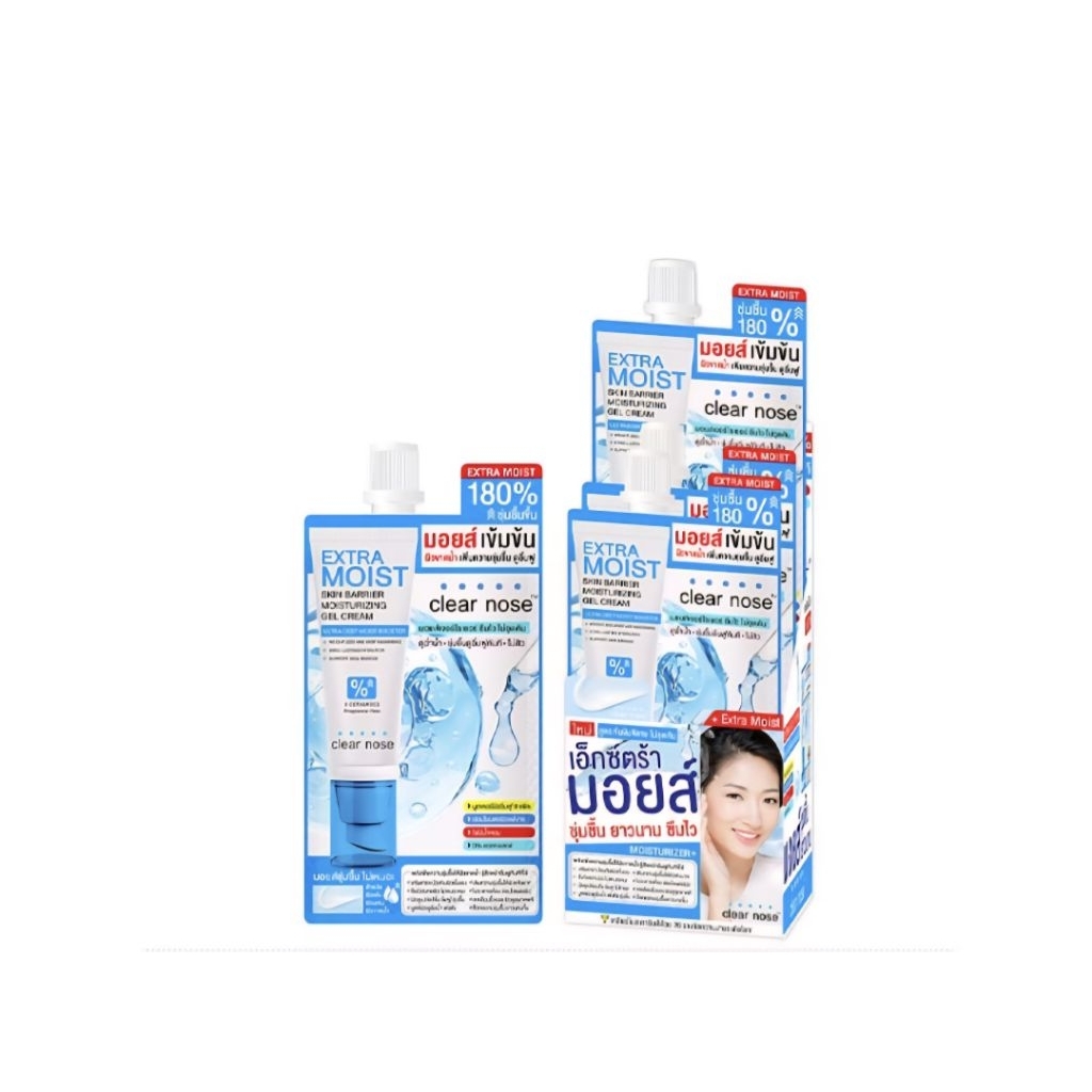 Clear Nose Extra Moist Skin Barrier Moisturizing Gel Cream 1กล่อง6ซอง
