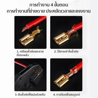หางปลา หางปลาทองเหลือง (135/360/1,050ตัว/กล่อง) แบนเมีย + แบนผู้ + ปลอกยาง แบน(ขนาด6.3+4.8+2.8มิล) รุ่นหนา อย่างดี เกรดเ
